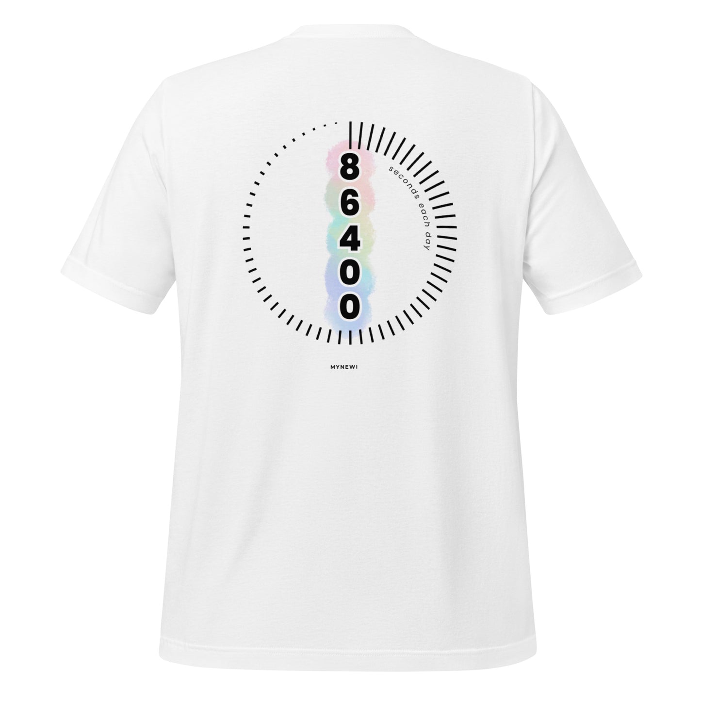 86400 T-Shirt mit Backprint in Weiß aus der Empowerment Kollektion von MYNEWI